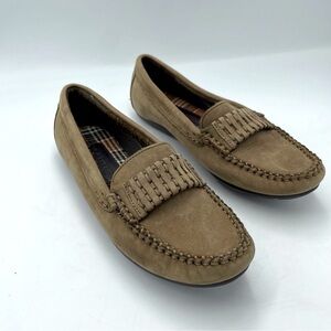 Hush Puppies Flat Brown Leather Women Shoes Size 8 New